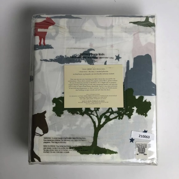 Pottery Barn Kids Twin Cowboy western Sheet set - Picture 6 of 8
